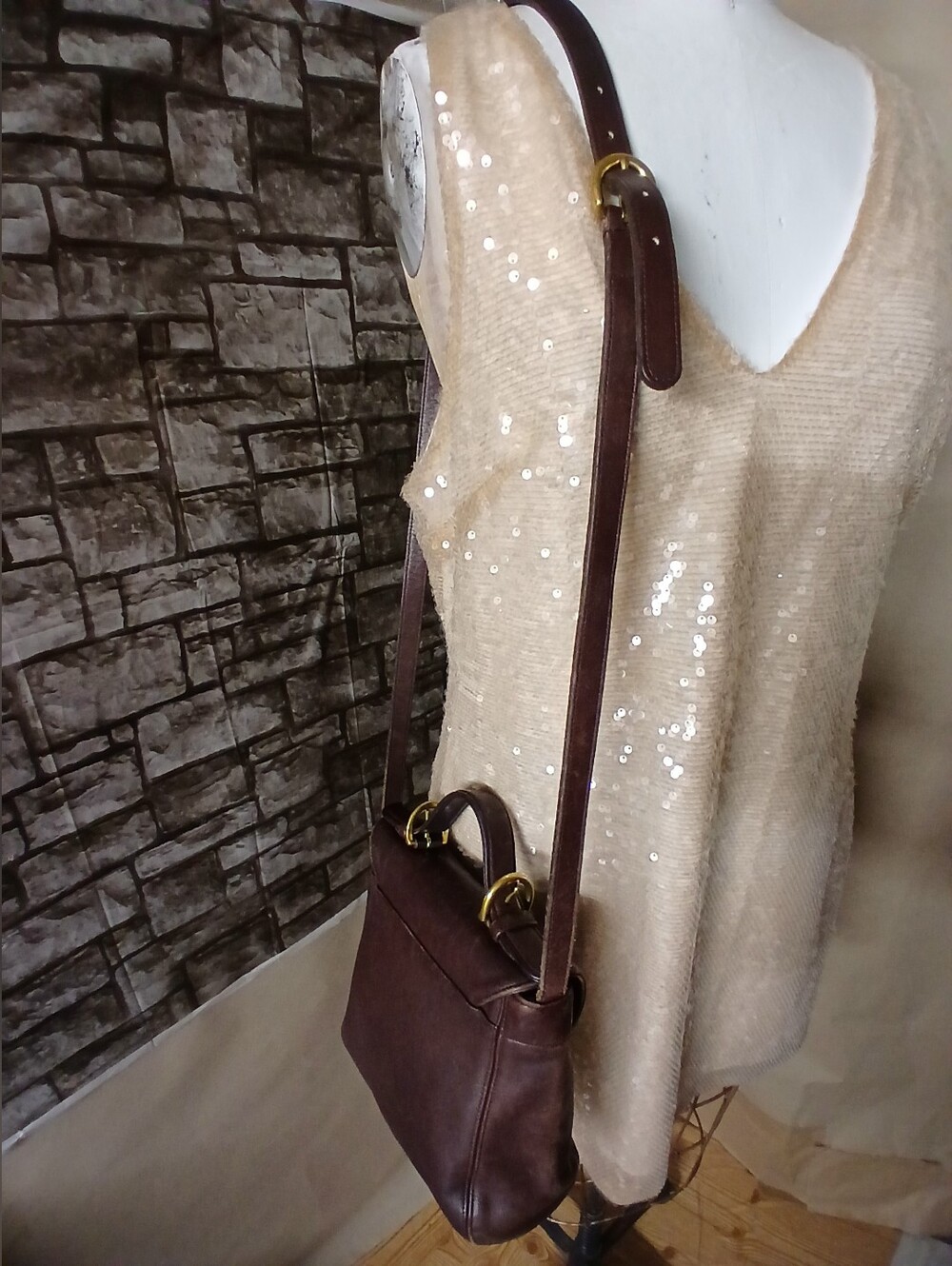 Vintage Coach Legacy Soho Top Handle 4158 Brown Leather Crossbody Bag